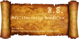 Müllerleily Bogáta névjegykártya